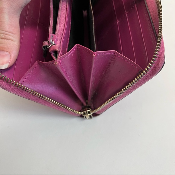 GUCCI Guccissima Signature Bowy Zip Around Wallet Peonia Flower - Picture 15 of 16